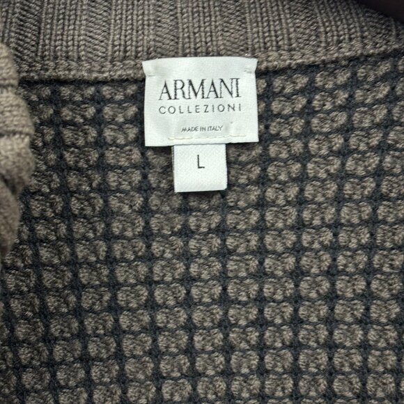 Armani Collezioni Textured Wool Cardigan | Size Large - Picture 4 of 4